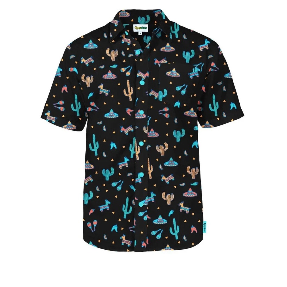 TIPSY ELVES MIDNIGHT FIESTA HAWAIIAN SHIRT Men's Size 4XL NEW WITH TAGS!!